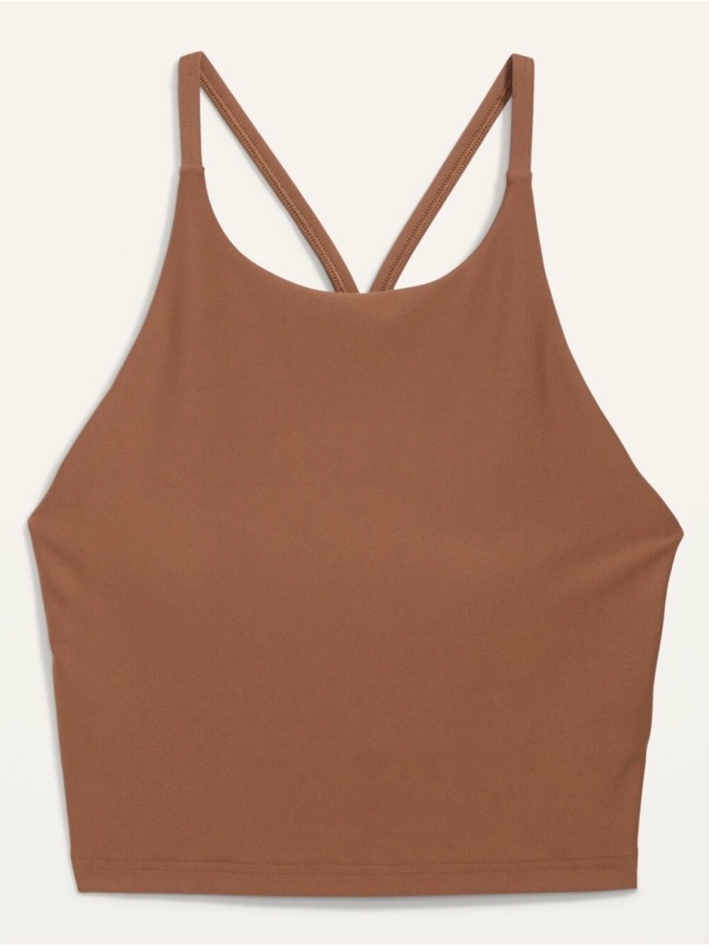 Old Navy High Neck Cropped Workout Tank Top Mauve Brown Size Small